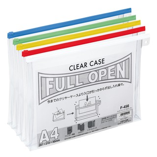 (โค้ดINCSM4Lขั้นต่ำ49ลด20) LIHIT Full Open Clear Case A4 (กระเป๋าซองซิปแบบใส) F-456