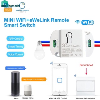 Aubess Mini Wifi + Ewelink รีโมทสวิทช์อัจฉริยะ 10A สวิทช์ตั้งเวลาอัจฉริยะ Tuya Alexa Google อุปกรณ์เสริมในบ้าน