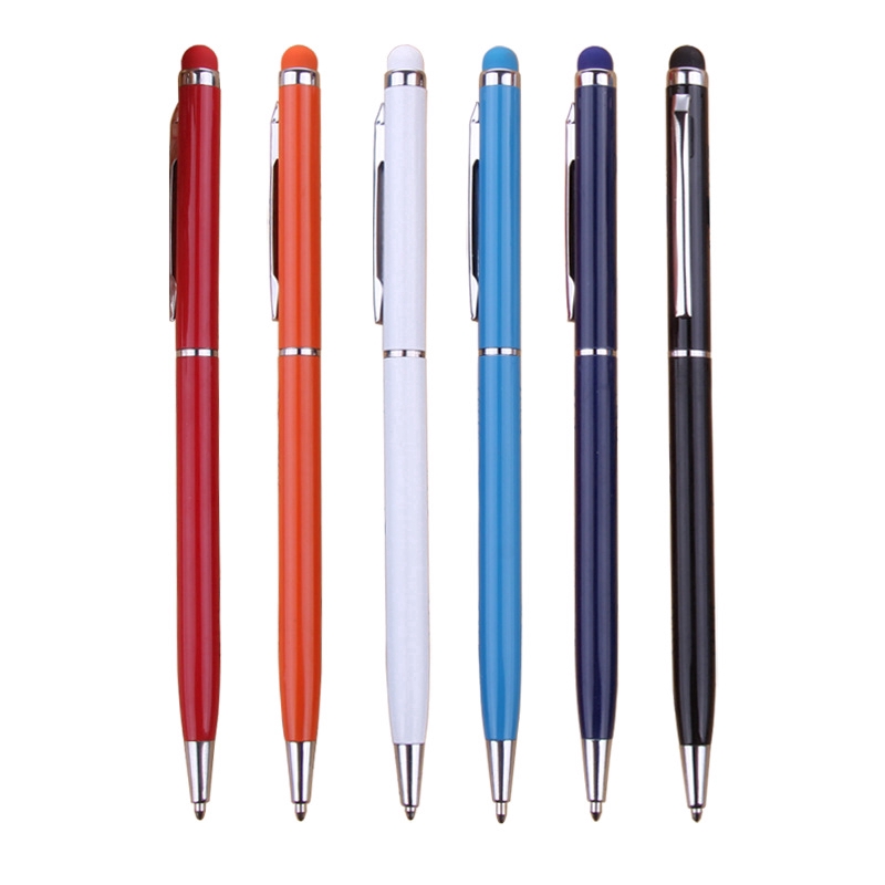 1pieces Fashionable Metal Gel pens 1.0 mm ballpoint black oil ink Retractable ballpoint pens Screen touching