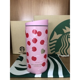 Starbucks MiiR กระบอกน้ำสแตนเลส Heart and Cherries 🍒 12 oz.