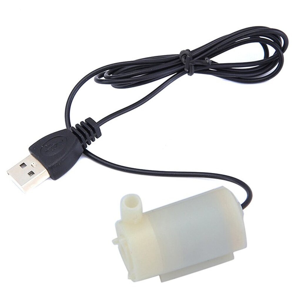 ปั้มน้ำขนาดเล็ก พร้อมสาย USB อัตราการไหล 1.2-1.6L/min หัว USB 5V
