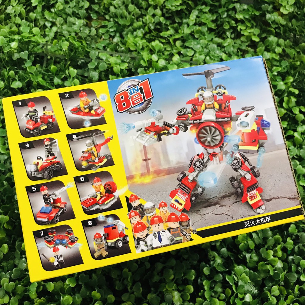 Lego Robot นักผจญเพลิง 8 in 1 Sembo Block 603062