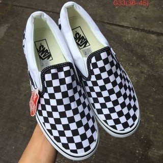 sale50%🔥พร้อมส่ง Vans slip on(A)ตารางขาวดำ sz.36-44 Full box