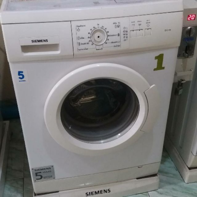 ขายเครื่องซักผ้าฝาหน้าหยอดเหรียญ Siemens มือสอง รุ่น E07-06 ขนาด 7 กก. ซักสะอาดมีระบบซักน้ำร้อนฆ่าเชื้อ พร้อมใช้งานปกติ