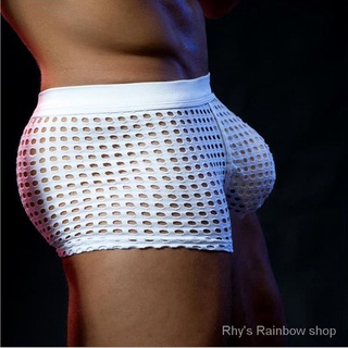 Super Sexy Hollow Breathable Translucent Mens More than Boxer Briefs Colors Can Be Selected