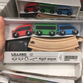LILLABO รถไฟ รางรถไฟพร้อมรถไฟ ของเล่นไม้  ของเล่นเด็กผู้ชาย IKEA