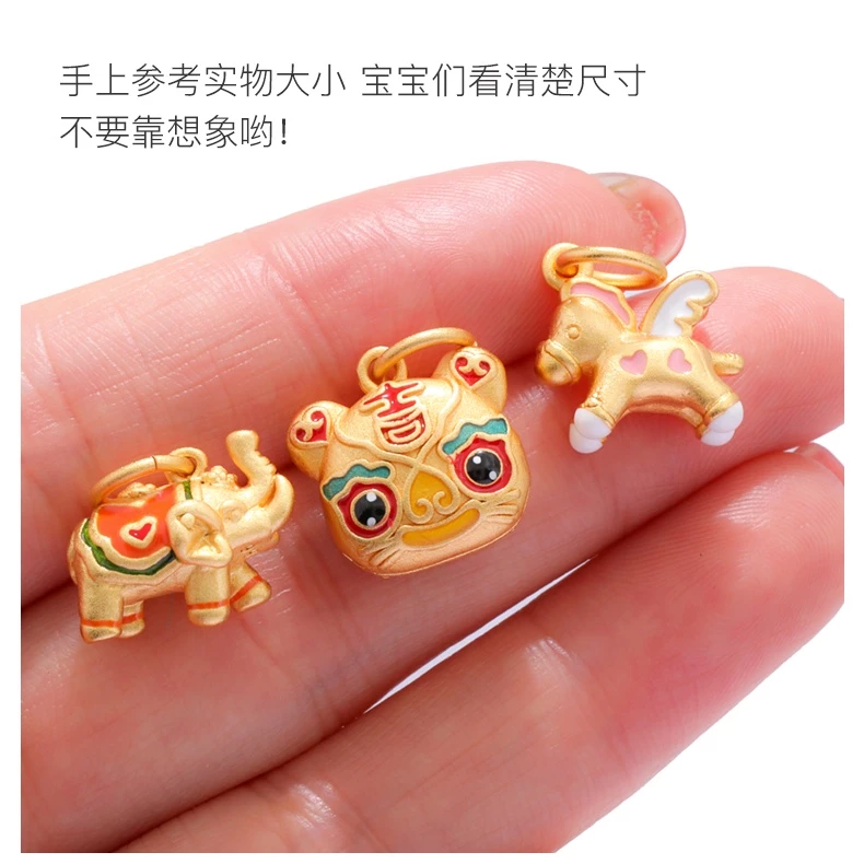 จี้สร้อยคอ สร้อยข้อมือ รูปสัตว์ ช้าง หมี ม้า เสือ แฮนด์เมด สไตล์เวียดนาม thumbnail 8