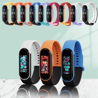 สําหรับ Xiaomi Mi Band 7 6 5 4 3 สายรัดข้อมือซิลิโคน อุปกรณ์เสริมที่มีสไตล์ Xiaomi Band สร้อยข้อมือ