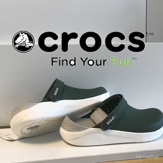 Crocs_lite รองเท้าแตะชายหาด กันลื่น ใส่สบาย แฟชั่นสําหรับผู้ชาย และผู้หญิง