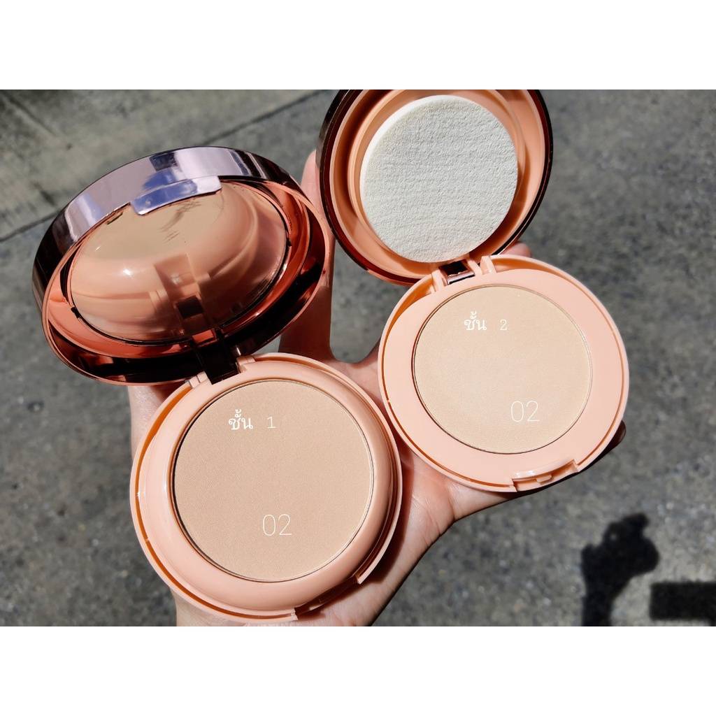 เเป้ง2ชั้น เนื้อCC เน้นปกปิด มีกันแดดSPF50PA ++ ตลับดำสวยหรู  แป้งแบรนด์ Girly girl - รูปที่ 5