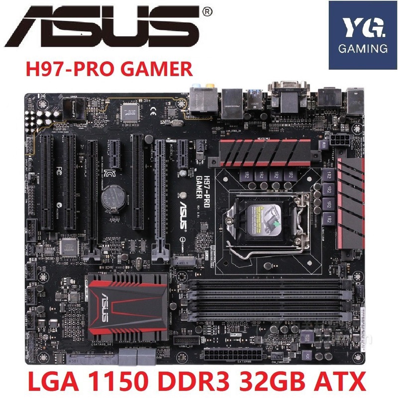 H97-PRO GAMER เมนบอร์ดเดสก์ท็อป H97 LGA 1150 DDR3 32GB ATX UEFI BIOS ใช้เมนบอร์ด