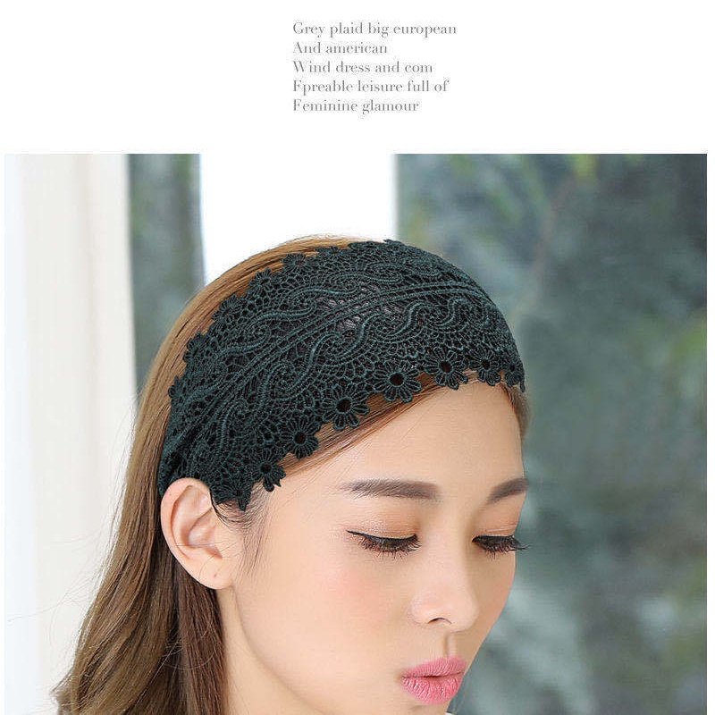 ใหม่ ที่คาดผมตาข่ายลูกไม้ ย้อนยุค / ที่คาดผมปีกกว้าง เรียบง่าย สําหรับผู้หญิง / ที่คาดผมหรูหรา / เครื่องประดับผม - รูปที่ 3