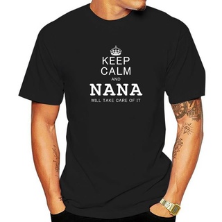 เสื้อยืดผ้าฝ้ายพิมพ์ลายขายดี เสื้อยืด ผ้าฝ้าย พิมพ์ลาย Keep Calm Nana แฟชั่นสําหรับครอบครัว และนักเรียน