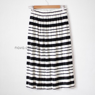 striped velvet skirt