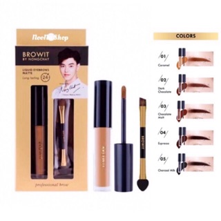 Browit By Nongchat Liquid Brow Matte ลิควิดโบว แมท 2g. ชุดเขียนคิ้วกันน้ำ โดยน้องฉัตร