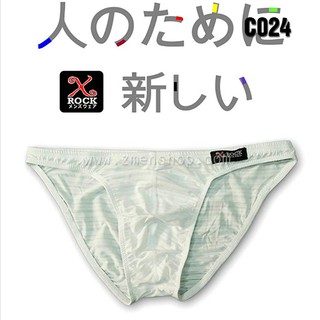 X-ROCK : Bikini Slim Fit (ขาวซีทรูลายทาง)