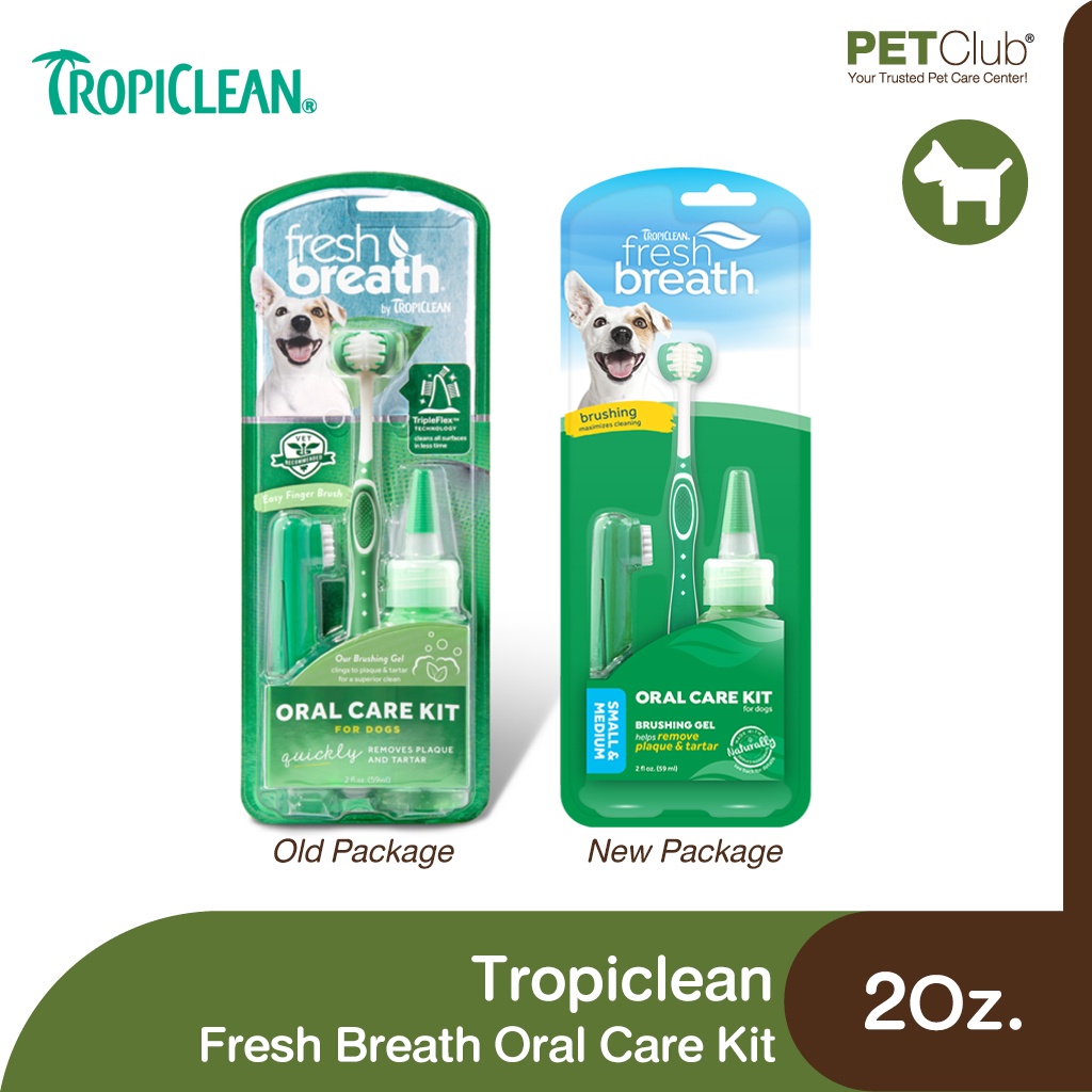 [PETClub] Tropiclean Fresh Breath Oral Care Kit for Dogs - ชุดเจลกำจัดหินปูน (2 Oz.)