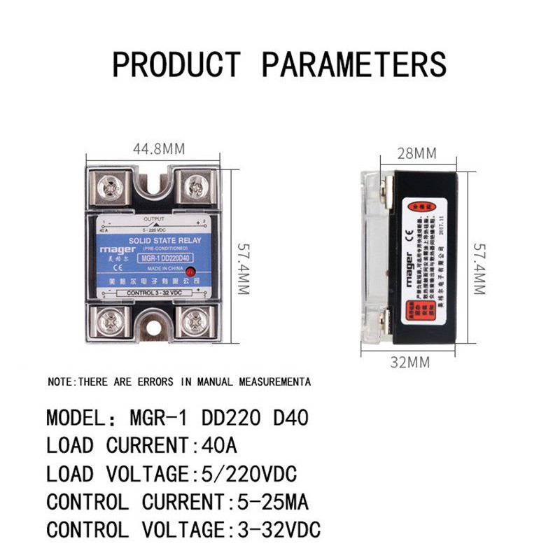 Solid State Relay Single Phase DC Control Heat Sink SSR-10DD