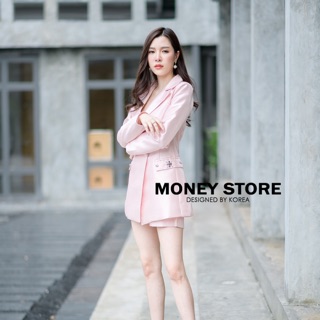 Money Store ชุดสูทขาสั้นกริสเตอร์