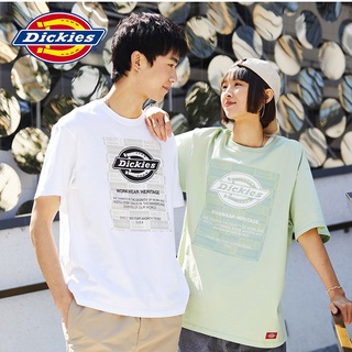 DICKIES 【พร้อมส่ง】เสื้อยืดแขนสั้น ผ้าฝ้าย ลายดิกกี้ ใส่สบาย แฟชั่นฤดูร้อน สําหรับผู้ชาย 007350