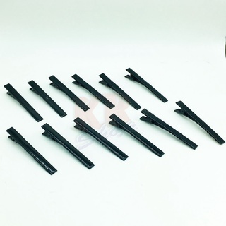 ♀KR กิ๊ปติดผม กิ๊บปากเป็ด สีดำ ขนาดใหญ่ 7.5 ซม. แพ็ค12ชิ้น สำหรับงาน DIYเครื่องประดับผมกิ๊บ✨🎗🎈