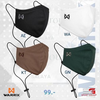 [ใส่โค้ด 6KSAD ลดทันที 50.-] หน้ากากผ้าWARRIX สายปรับระดับได้ มีลวดที่จมูก (WS-203MKACL01) 99.-