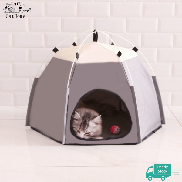 แมว HomeCat เต็นท์แมว เตียงแมวบ้านแบบพกพาพับกลางแจ้งท่องเที่ยวเต็นท์ ...