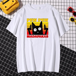 [S-5XL] เสื้อยืดแขนสั้น พิมพ์ลายการ์ตูน Pew Madafaka สไตล์ฮาราจูกุ สําหรับผู้ชาย 388490