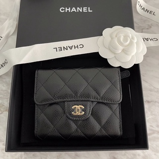 แท้💯New Chanel Trifold wallet Ghw