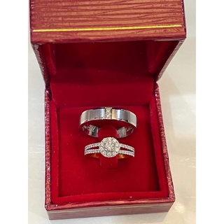 แหวนแต่งงานเพชรแท้ ทอง18K