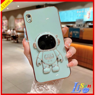 เคส OPPO A37 A16 A5S A7 A12 F9 A57 2022 A76 A96 A74 A54 A95 A15 A15S เคสโทรศัพท์มือถือ ลายนักบินอวกาศ พร้อมขาตั้ง สําหรับ YHY