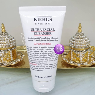 KIEHLS ULTRA FACIAL CLEANSER 150ML. NoBox  คลีนเซอร์ล้างหน้า ผลิตภัณฑ์ทำความสะอาดผิวหน้าสูตรอ่อนโยน ฉลากไทย