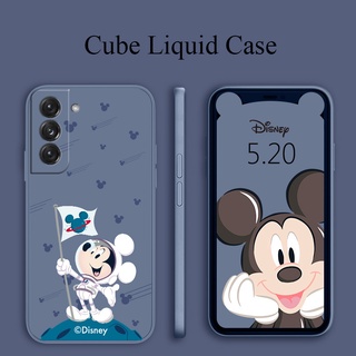 เคสท่องอวกาศมือถือ Liquid Silicone Case For Samsung Galaxy S21 Plus Ultra S21FE Camera Protective Soft Phone Back Cover