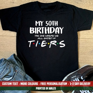 เสื้อยืดลําลอง ผ้าฝ้าย แขนสั้น พิมพ์ลาย My 50Th Birthday The One That Ended In Tiers สําหรับผู้ชาย