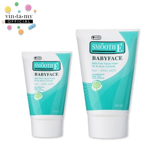 Smooth E(สมูท อี) babyface Mild First Facial Foam Oil and Acne Control ขนาด 120 กรัม [วันผลิต 29/05/2019] ขนาด 60 กรัม [วันผลิต 29/01/2021]