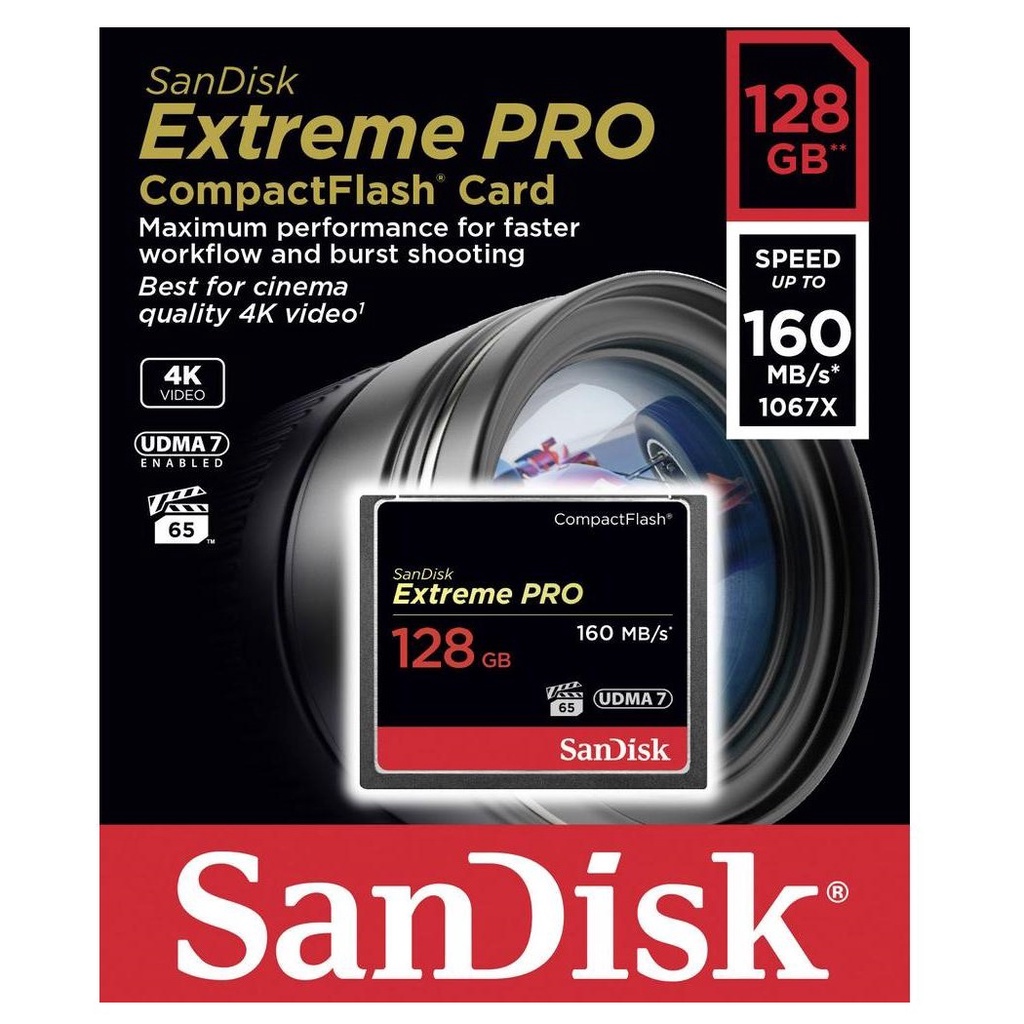 SanDisk 128GB Extreme Pro Compact Flash (160MB/s)