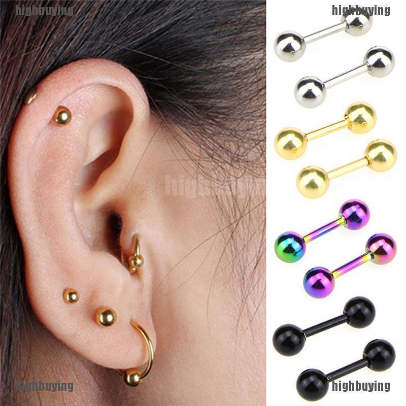 ღღ ต่างหูสตั๊ด บาร์เบลล์ กระดูกอ่อน Tragus Helix