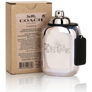 Coach New York Platinum Eau De Parfum For Men 100 ml Tester .