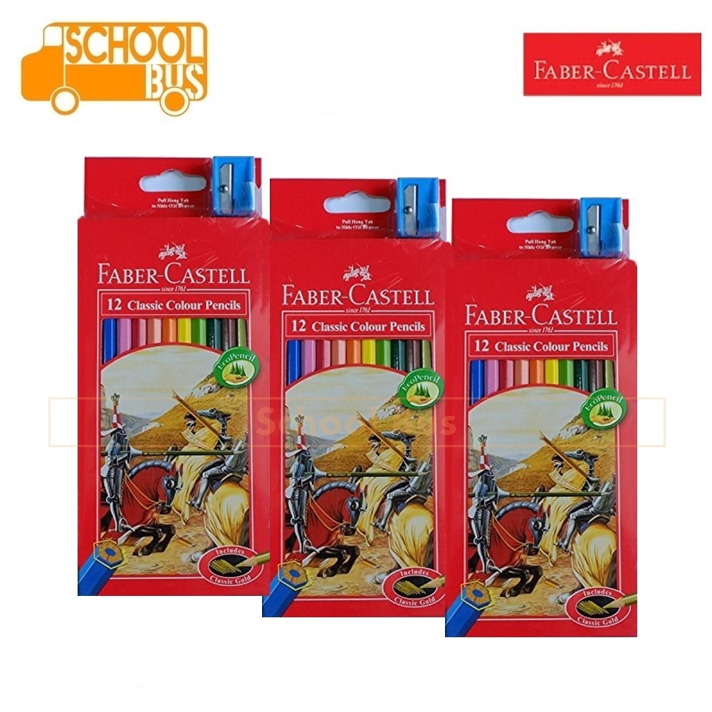สีไม้ Faber Castell คลาสสิค 12 สี ฟรี กบเหลา เฟเบอร์คาสเทลล์ Classic Color Pencil
