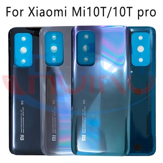 For Xiaomi Mi10T Battery Cover Back Glass Cover New For xiaomi mi 10t Back Cover Replacement Rear Housing Cover With Adh