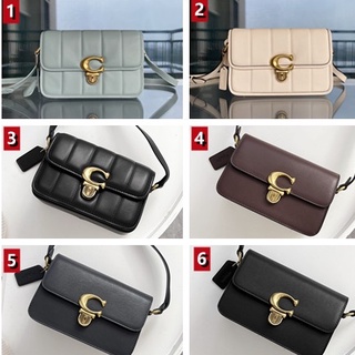 Outlet ส่วนลด🌈 coach 7725 6643 6646 ผู้หญิงตัวเล็ก /C-Lock Retro/กระเป๋าสะพายข้าง