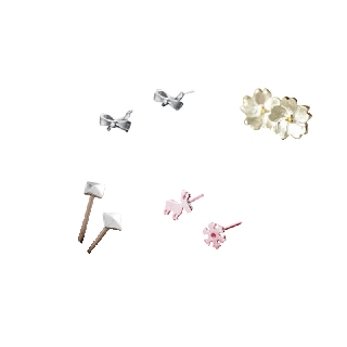 [SE101]ต่างหูเงินแท้ 92.5%Minimore Collection ต่างหูแบบติดหู สไตน์มินิมอล น่ารักๆ ก้านสลัก silver 925 minimore