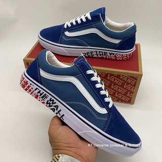 รองเท้าผ้าใบ 🚩  OLD SKOOL OTW SIDEWALL สีน้ำเงิน สินค้าพร้อมกล่อง มีเก็บปลายทาง