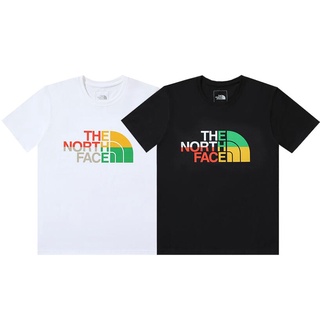 เสื้อยืดโอเวอร์ไซส์เสื้อยืดแขนสั้น ผ้าฝ้าย พิมพ์ลาย the north fac แฟชั่นสําหรับผู้ชาย และผู้หญิงS-3XL