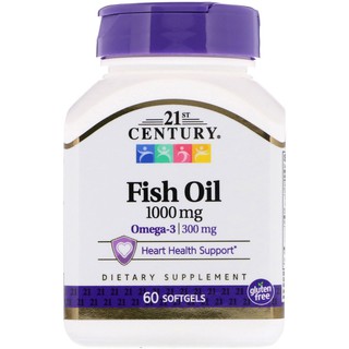 ฟิชออย21st century fish oil 1000 mg, 60 Softgels