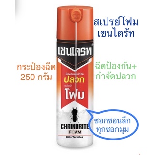 🔥🌟โปรเปิดร้าน🌟🔥 Chaindrite Foam เชนไดร์ทโฟม สเปรย์โฟม ฉีดป้องกันและกำจัดปลวก (กระป๋อง 250 กรัม)