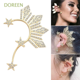 Doreen ต่างหูคริสตัล rhinestone หลากสี 1 ชิ้นสําหรับผู้หญิง