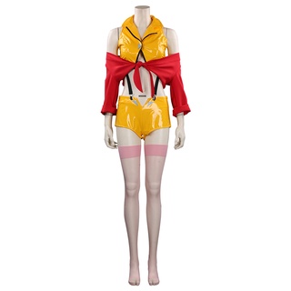 Roocnie Cowboy Bebop ชุดเสื้อแจ็กเก็ต คอสเพลย์ Faye Valentine สําหรับปาร์ตี้ฮาโลวีน