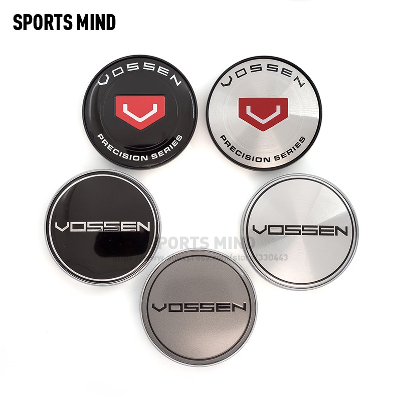 4 ชิ้น/ล็อต 68 มม.VOSSEN รถศูนย์ล้อ Hub Caps รถ Refitted Emblem โลโก้ฝาครอบกันฝุ่น