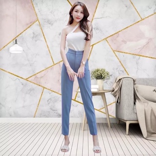 👡กางเกงยาวสกินนี่ผ้าโรเชฟยืดเข้ารูป37นิ้ว 👡